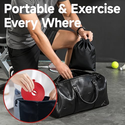 Pull Up Assistance Bands, Heavy Duty Exercise Bands for Working Out - color: yellow+red+black+purple+green