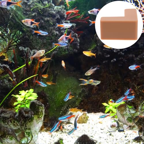 FAVOMOTO 6pcs Silicone Corner Bumpers for Fish Tank and Desk Edge Protection, Brown Medium Size Safety Bumper Set for Furniture and Aquarium Protective Guards