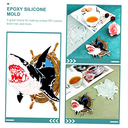 Shark Shape DIY Silicone Coaster for Epoxy Resin Mat Creative Table Decor for Home and Coffee Lovers