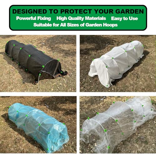Greenhouse Clamps for 0.157-0.472inch Greenhouse Hoops(Fiberglass Support Hoops),Plant Support.for Fixing Plant Cover,Plastic Sheeting,Film Row Cover,Garden net.(30pcs) - style: for 0.157-0.472inch Fiberglass hoop(30pcs)
