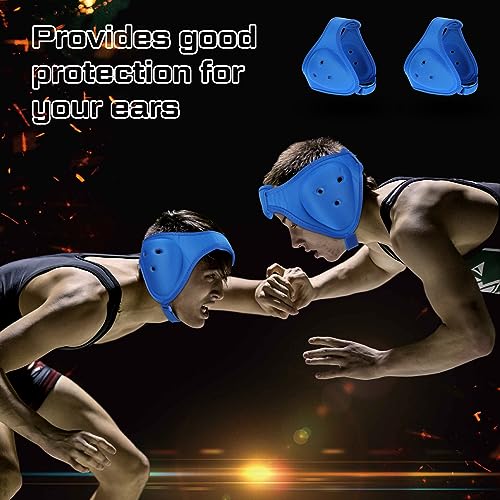 Jerify 2 Pcs Wrestling Headgear for Kid Youth, Blue - color: Blue