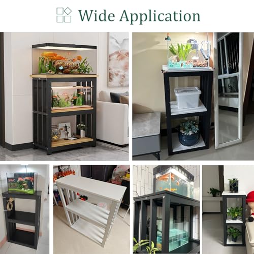 Fish Tank Stand,Metal Fish Stand Cabinet - Decorative Table & Turtle Support Rack for Kitchen & Home Storage, Durable Frame, Multi-Purpose Shelf Organizer for Living Room
