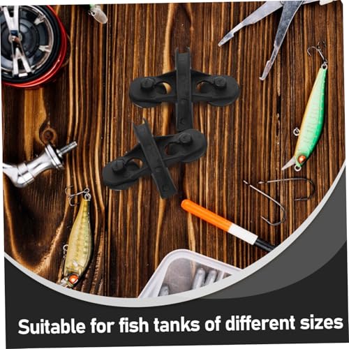 BESPORTBLE 10pcs Aquarium Divider Clips Cups Versatile Fish Tank Isolation Holders for Securing Dividers Tubing Decorations Easy Installation and Secure Grip Black Plastic Design