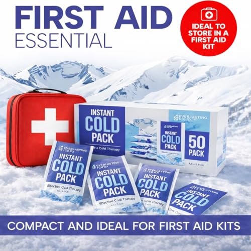 50 Pack Instant Ice Packs for Injuries, Disposable Instant Cold Pack - style: 50 Pack