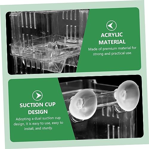 Fish Breeding Isolation Box Small Aquarium Fish Hatchery Incubator with Optimum Water Flow Durable Design for Fry Protection and Space Saving