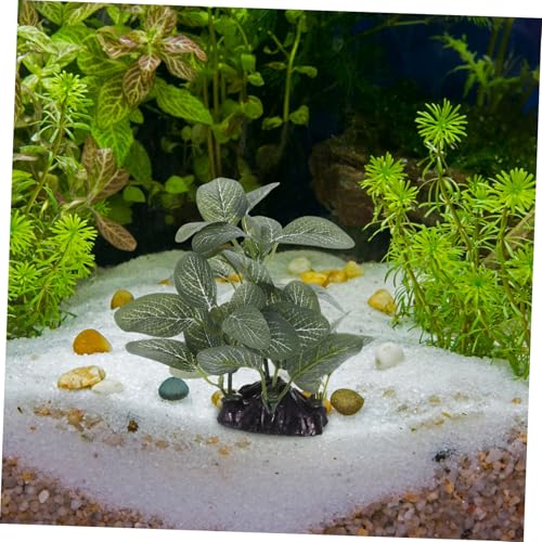 PRETYZOOM Realistic Artificial Aquarium Plants Plastic Water Grass Decor for Fish Tank Vibrant Aquatic Landscape Ornament with Base for Betta Hiding Spots Easy