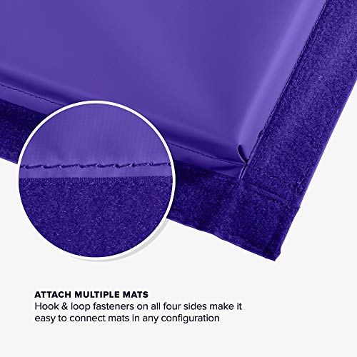 We Sell Mats Folding Exercise Mat - 2" Thick X-Large 4x8' - color: Purple / Pink