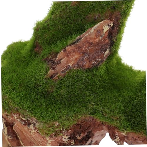Yardwe 2Pcs Floating Aquarium Decoration Set with Suction Cup Resin Moss Rockery for Fish Tank Landscaping Suspended Underwater Scenic Ornaments for Stress-Free Aquatic Habitat