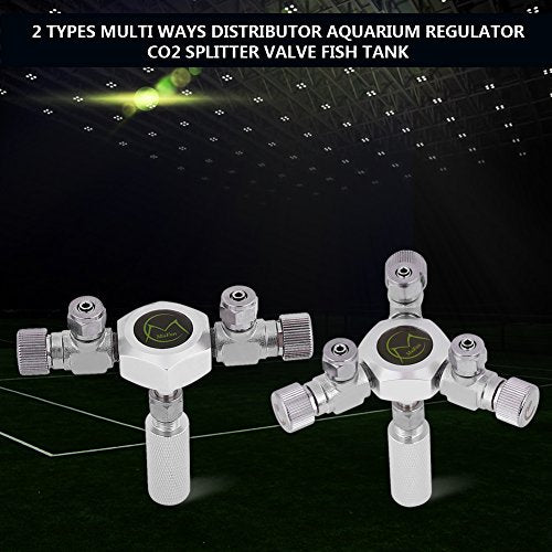 Yosoo 3 Way Splitter Regulator Valve, Aquarium, co2 Aquarium, Multi Way co2 Splitter co2 Regulator Solenoid 2/3 Way Lever Valve Regulator CO2 Splitter Aquarium