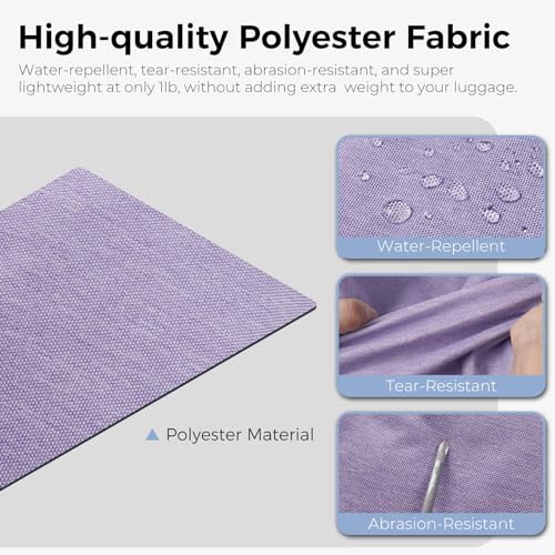 Fmeida 65L Duffle Bag Foldable Travel Duffel Bags for Men Women Travel Bag - color: Textured Purple