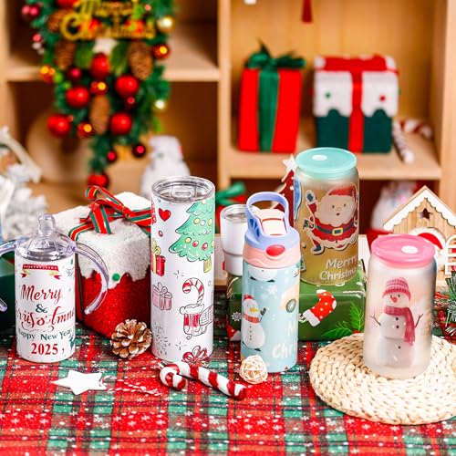 Joyclub 25 Pack 20 oz Sublimation Tumblers Bulk Sublimation Blanks for Heat Transfer Double Wall Insulated Straight SkinnyTumbler with Individually Gift Box and Shrink Wrap Film - color: White 25 Pack