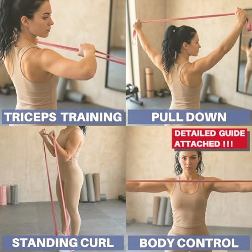 LEZER Resistance Bands - Pull Up Bands for Home Gym Fitness, Stretching, Physical Therapy & Training - Includes Instruction - color: 07 - 3 Colors - Light sets