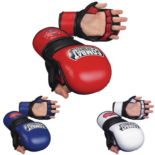 Combat Sports MMA Safety Sparring Gloves - color: White / Black, size: X-Large