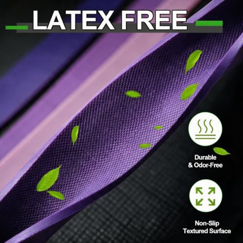 Resistance Bands for Pull Up Assist, Stretch Bands & Exercise Workout Set - color: 15-125LBS PINK PURPLE