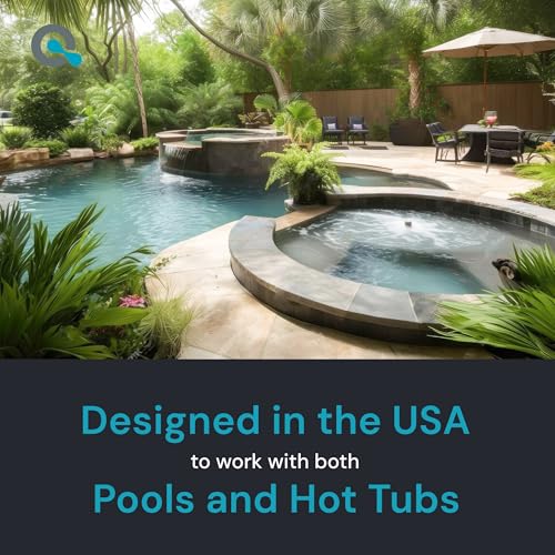Eagle Ray Digital Water Test Kit for Pool & Spa by AquaDoc with Digital Water Tester and 30 Pool & Hot Tub Test Strips for Chlorine, Bromine, Total Hardness, Cyanuric Acid, Alkalinity and pH - size: Digital Water Test Kit
