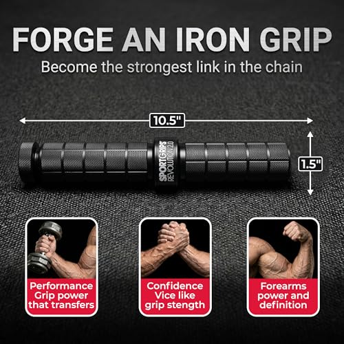 Sidewinder Revolution 2.0 Adjustable Grip Trainer, USA Made - color: Black