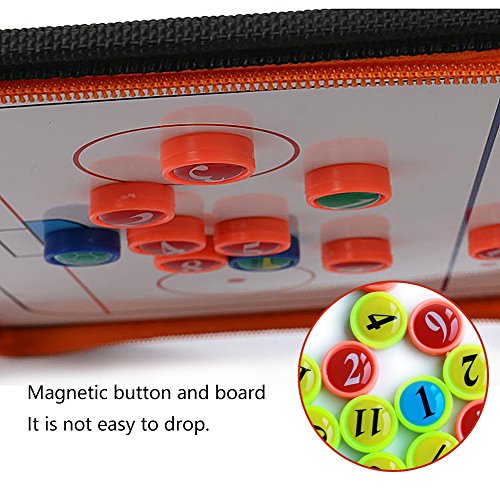 Pro Ice Hockey Coaching Whiteboard - Magnetic Tactics Clipboard w/Zipper Case & Player Markers - Dry Erase Strategy Board for Game Plans & Practice Diagrams (16.5"x11")