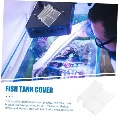 balacoo 16pcs Acrylic Aquarium Cover Holder Brackets for Fish Tank Sturdy Support for Open Aquariums Turtle Tanks and Pet Elegant Transparent Design