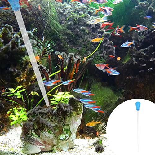 balacoo Fish Tank Cleaning Kit 50ml Blue Manual Pipette Dropper Aquarium Waste for Water Changer