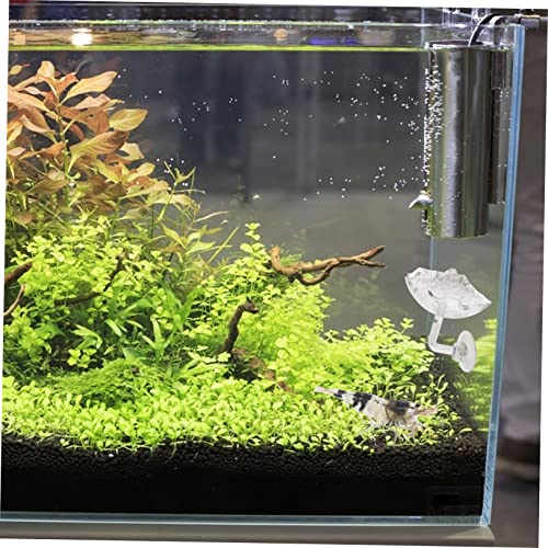 2pcs Acrylic Shrimp Feeding Dish with Cup Reptile Food Bowl for Aquariums Convenient Installation and Multi-Purpose Use Transparent Feeding Tray for Shrimp Tank