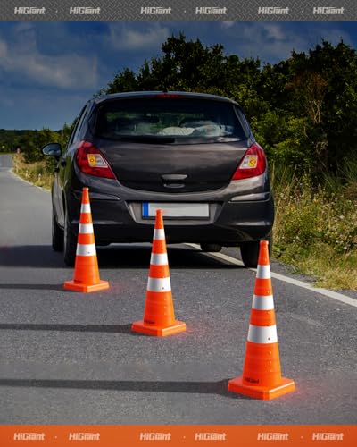 HiGiant 4 Pack 36" Collapsible Traffic Safety Cones, Orange Cones - size: 36inch