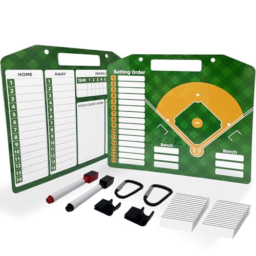 Magnetic Baseball Lineup Board,Dry Erase Clipboard-Baseball Coach Gifts