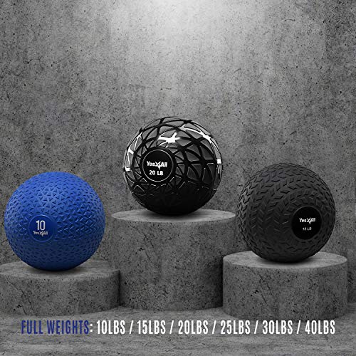 Yes4All Sand-Filled Slam Ball for Strength Training - color: Dynamic, size: 20lbs