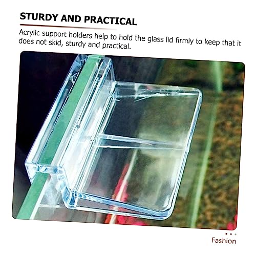 Aquarium Lid Holder Clips Fish Tank Lid Bracket for Glass Cover 10mm Rimless Tank Support