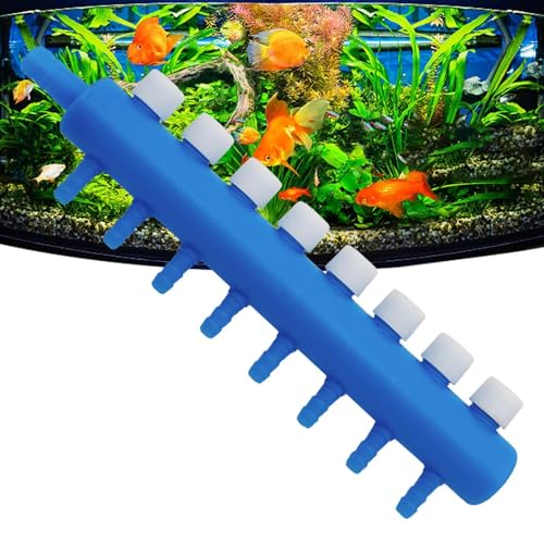Fish Tank Air Control Valve - Aquarium Air Tubing Valves | Aquarium Airs Splitter, Fish Tank Airs Splitter, Aquascaape Oxygen Supply Adjuster Lever, Airline Tube Connector, Bubble Pump Distribution - size: 8 heads