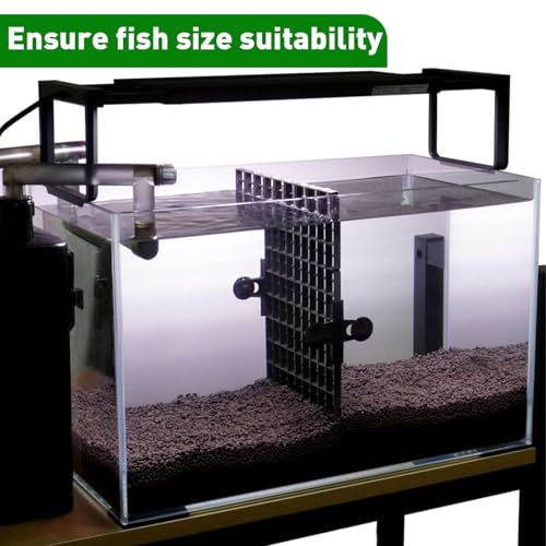 LINLAN 12 Pieces 11.8x11.8in (30X30cm) Aquarium Grid Plastic, Fish Tank Divider, Egg Crate for DIY Filtration and Bottom Protection in Aquascaping (Black-No Accessories)