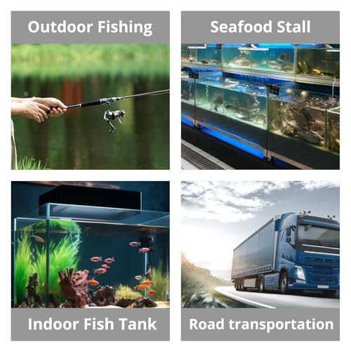 Small Aerator for Fish 6 Gallons/19GPH-35GPH,Aerator for Bait Bucket,Adjustable USB Air Pump,Quiet Voice,with Car Cigarette Lighter, Suitable for Tropical Fish Enthusiasts and Fishing Enthusiasts