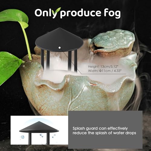 Black Splash Guard & Float for Single-Head Ultrasonic Mist Maker Water Depth Greater Than 10cm/3.94inch(No Mist Maker Machine)