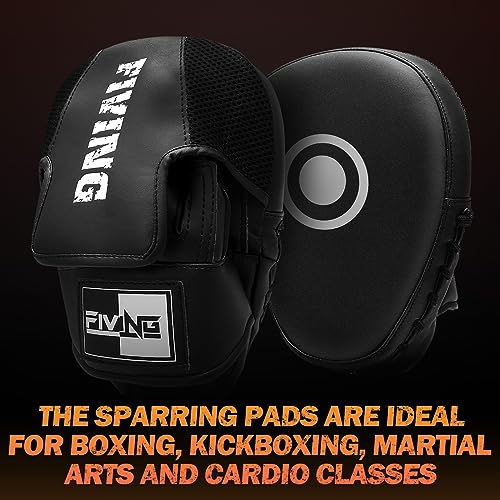 Boxing Pads Punching Mitts for Muay Thai,Punching,Sparring,Training - color: Black/White