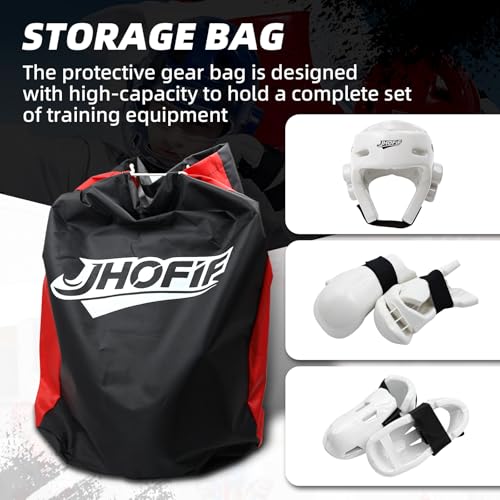 Martial Arts Karate Protective Sparring Gear Package Deal/Gift Adjustable Adult & Youth Headgear, Gloves & Kicks for MMA, Taekwondo, Boxing Training - color: white, size: X-Large