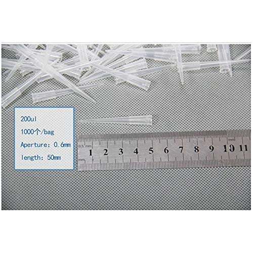 200ul Pipette Tips - Universal Pipette Tips - Clear White,1000 Pcs/Bag - size: 200ul - 1000 Pcs/Bag