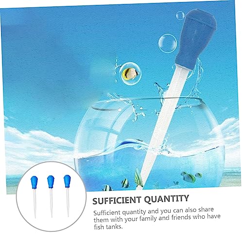 Abaodam 3pcs Fish Tank Cleaning Dropper Easy to Use Aquarium Water Changer and Feces Siphon for Efficient Tank Maintenance for Shrimp and Coral Feeding