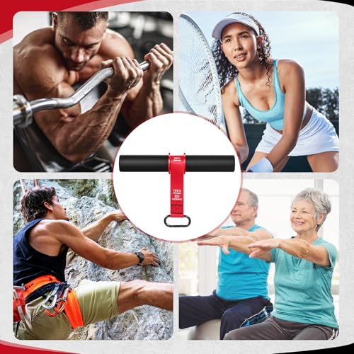 FitBeast Forearm Exerciser Wrist Roller Forearm Trainer - color: Red
