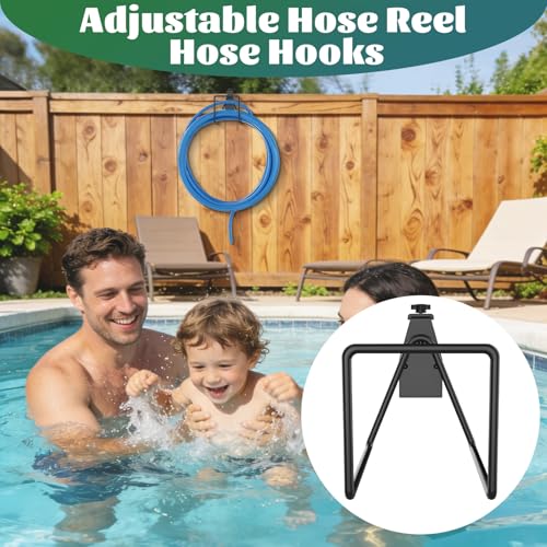 Garden Hose Holder,Adjustable Hose Hanger Wall Mount for Pool Equipment,Heavy Duty Water Hose Hangers for Outside,Sturdy Hose Hooks for Garden (2 Pack) - size: 2 Pack