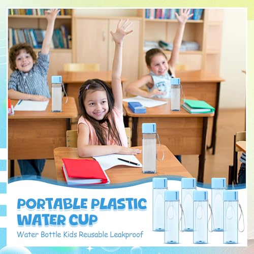 Mifoci 20 Pack 17 oz Plastic Water Bottles, Blue, Rectangle - color: Blue
