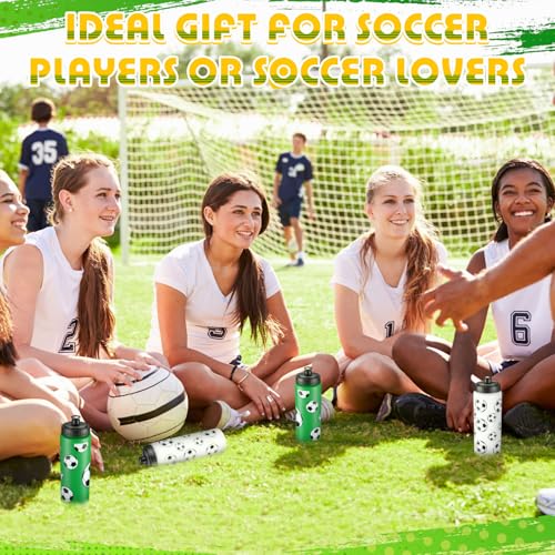 12 / 24 Pack Sports Water Bottles 20 oz Bottle Basketballs Party Favors Reusable Sports Squeeze Water Bottle for Party Favor Players Lovers Team Gifts Gym - style: Soccer