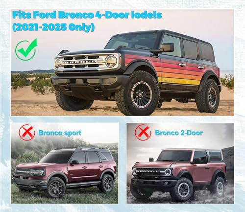Upgrade 4 PCS Door Handle Storage Box Compatible with Ford Bronco 2021-2026 - size: Small