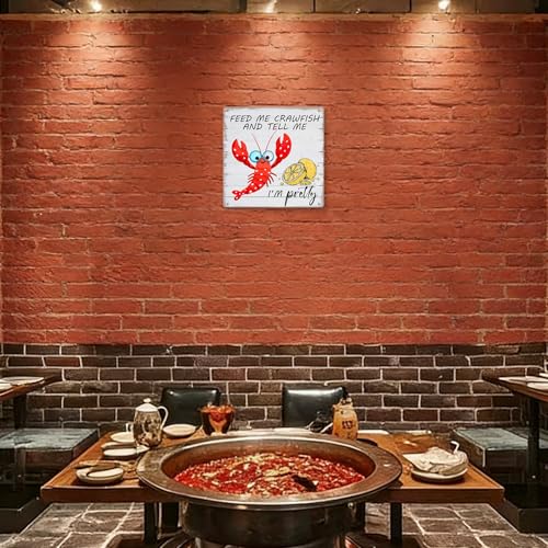 Seafood Party Decorations Shrimp Boil Party Supplies Funny Quotes Gifts To Crawfish Lovers 8×8 Inches Metal Sign - color: Pretty