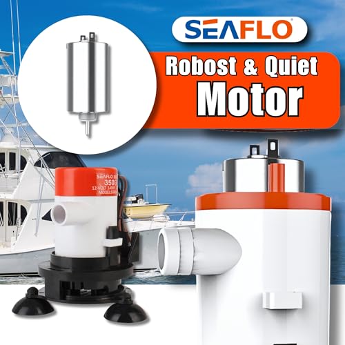 SEAFLO 09 Series Portable Livewell Aeration Pump Kit - 12V, 350 GPH, Submersible, Adjustable Spray Head, Quiet Operation, Corrosion-Resistant, Fresh/Saltwater Use, CE & RoHS Certified, 4-Year Warranty