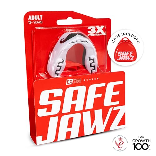 SAFEJAWZ Mo Mouth Guard, Youth Dual Layer Mouthguard with Case - color: Mo, size: Junior (<11)