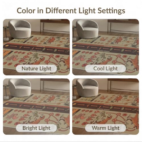 5'x7' Washable Graphic Tree Area Rug, Brown Non-Shedding Pet Friendly Carpet Easy Care Kids Safe Mat for Small Living Room, Playroom, Bedroom | Ref:1942880 - color: Beige/Pattern 36, size: 5' x 7' (Rectangular)