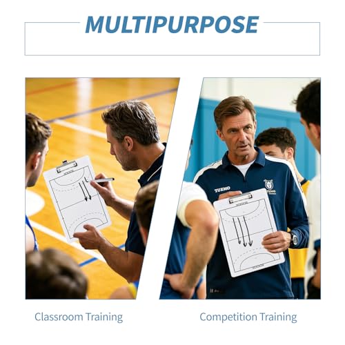 Eco Friendly PVC Multi Sport Coaching Clipboard Reusable Tactical Board for Basketball,Soccer,Volleyball,Handball and Futsal Portable Training Essential for Coaches - style: Handball Board