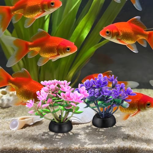 Toyvian Artificial Aquarium Plants 20PCS Plastic Aquarium Plants Mixed Styles for Fish Tank Decor | Betta Fish Tank Accessories Universal Fake Water Grass Decorations for Freshwater Tank