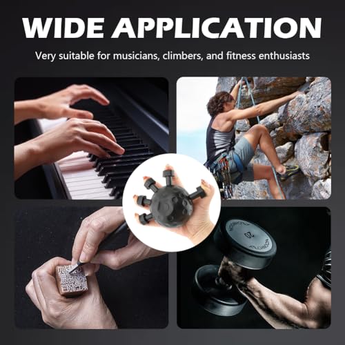 Finger Grip Strengthener, Adjustable Hand Grip Strength Trainer, Stress Relief Ball Finger Exerciser Gripper Tool for Muscle Building and Injury Recover