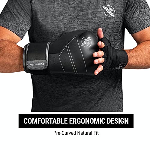 Hayabusa S4 Leather Boxing Gloves | 12oz Boxing Gloves, Muay Thai Gloves, Kickboxing Gloves, Leather Training Gloves, Men and Women, 16oz Boxing Gloves - color: Black, size: 10 oz