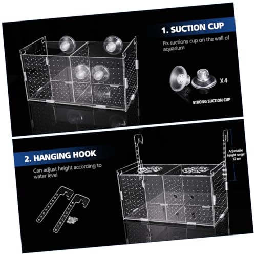 Fish Breeding Box for Aquarium Fish Tank Acclimation Box Transparent Incubator